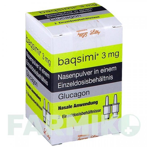 БАКСИМИ (BAQSIMI) 3 мг спрей 2x3 мг - Глюкагон LILLY