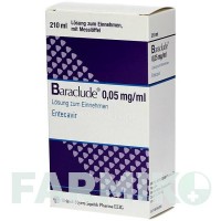 БАРАКЛЮД (BARACLUDE) 0,05 мг/мл розчин 210 мл - Ентекавір BRISTOL-MYERS SQUIBB