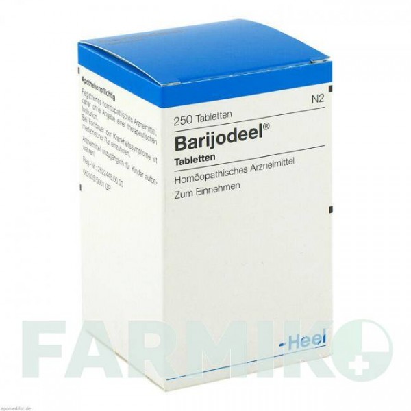 БАРИЙОДЕЛЬ (BARIJODEEL) таблетки 250 шт - Гомеопатия BIOLOGISCHE HEILMITTEL HEEL