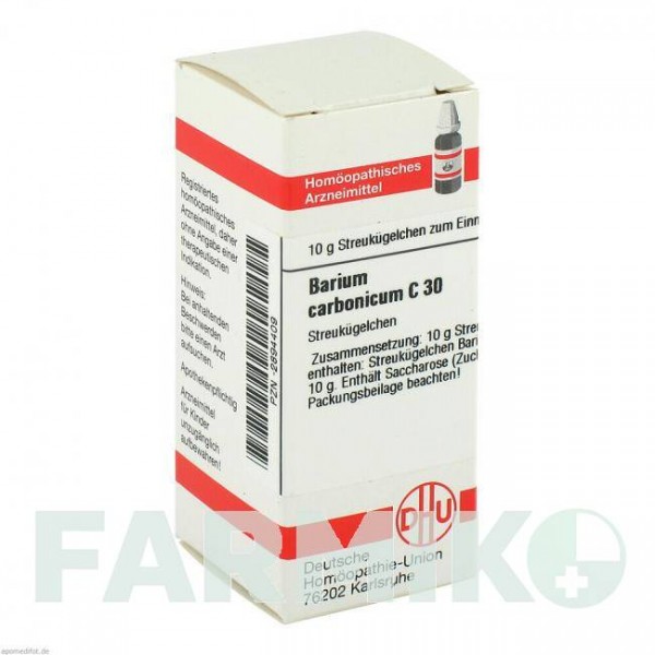 БАРИУМ КАРБОНИКУМ (BARIUM CARBONICUM) C 30 глобули 10 г - Гомеопатия DHU