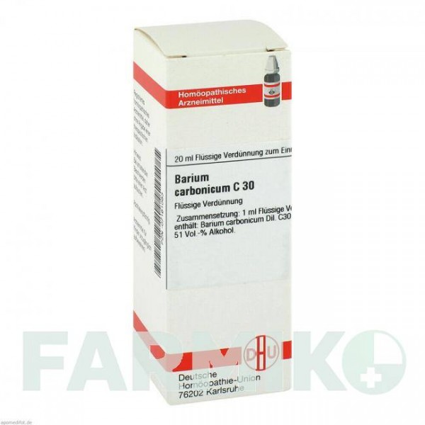 БАРІУМ КАРБОНІКУМ (BARIUM CARBONICUM) C 30 розчин 20 мл - Гомеопатія DHU