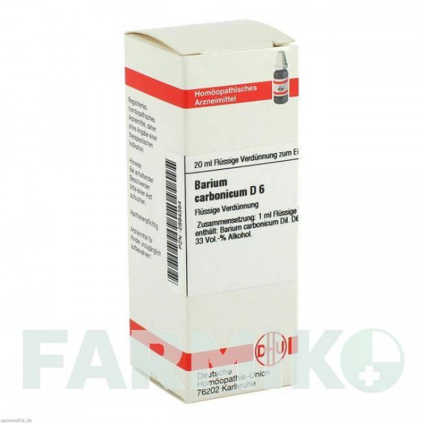 БАРІУМ КАРБОНІКУМ (BARIUM CARBONICUM) D 6 розчин 20 мл - Гомеопатія DHU