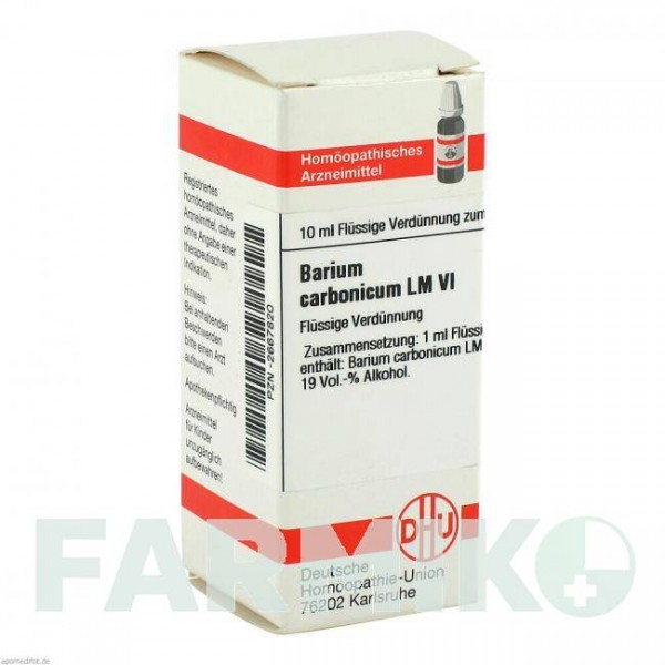 БАРИУМ КАРБОНИКУМ (BARIUM CARBONICUM) LM VI раствор 10 мл - Гомеопатия DHU