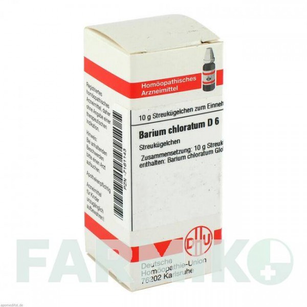 БАРИУМ ХЛОРАТУМ (BARIUM CHLORATUM) D 6 глобули 10 г - Гомеопатия DHU