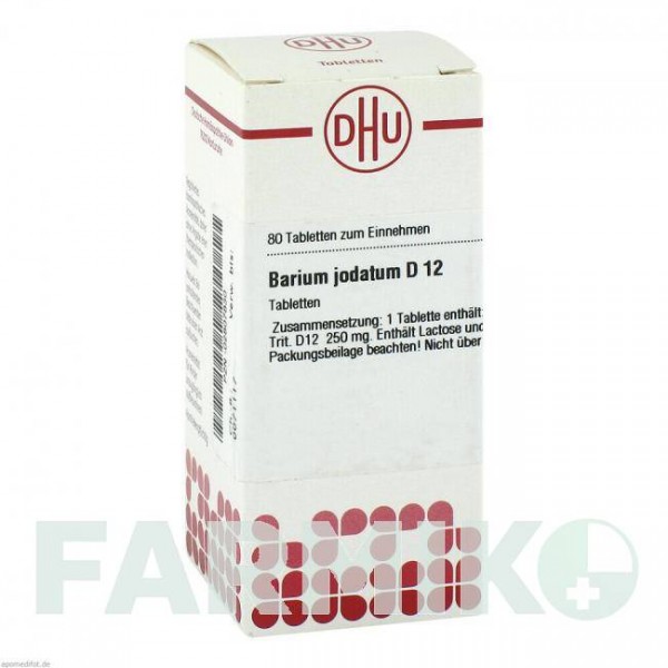 БАРИУМ ЙОДАТУМ (BARIUM JODATUM) D 12 таблетки 80 шт - Гомеопатия DHU