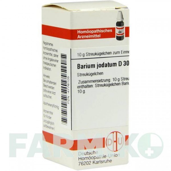 БАРИУМ ЙОДАТУМ (BARIUM JODATUM) D 30 глобули 10 г - Гомеопатия DHU