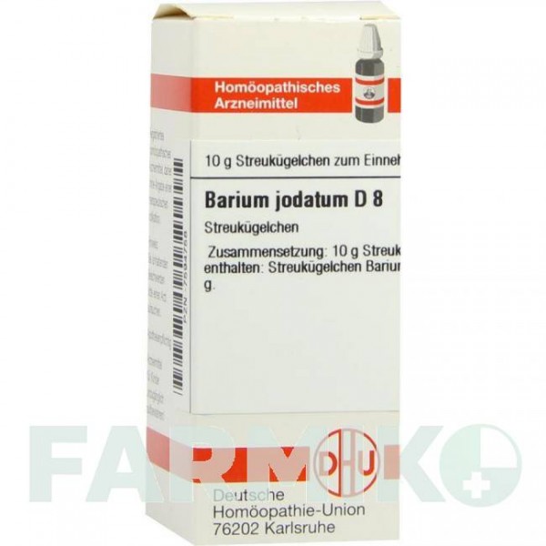 БАРИУМ ЙОДАТУМ (BARIUM JODATUM) D 8 глобули 10 г - Гомеопатия DHU