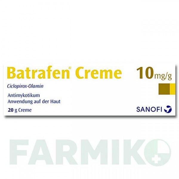 БАТРАФЕН (BATRAFEN) крем 20 г - Циклопирокс A.NATTERMANN & CIE
