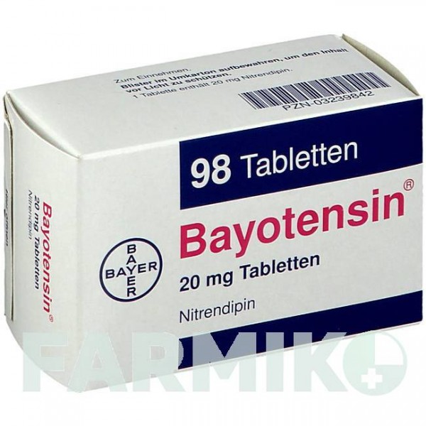 БАЙОТЕНЗИН (BAYOTENSIN) таблетки 98 шт - Нитрендипин BAYER
