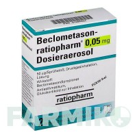 БЕКЛОМЕТАЗОН (BECLOMETASON) 0,05 мг 2 х 200 доз аерозоль 2 шт - Беклометазон RATIOPHARM