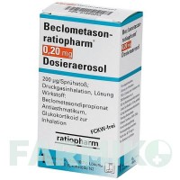 БЕКЛОМЕТАЗОН (BECLOMETASON) 0,20 мг 200 доз аерозоль 1 шт - Беклометазон RATIOPHARM