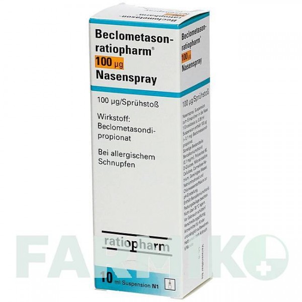 БЕКЛОМЕТАЗОН (BECLOMETASON) 100 мкг 80 доз спрей 1 шт - Беклометазон RATIOPHARM