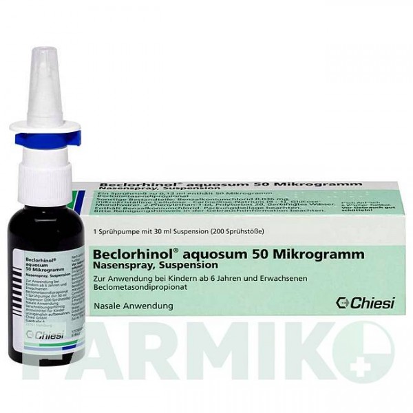 БЕКЛОРИНОЛ (BECLORHINOL) 50 мкг 200 доз спрей 1x30 мл - Беклометазон CHIESI