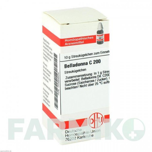 БЕЛЛАДОННА (BELLADONNA) C 200 глобули 10 г - Гомеопатия DHU