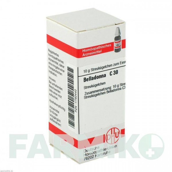 БЕЛЛАДОННА (BELLADONNA) C 30 глобули 10 г - Гомеопатия DHU