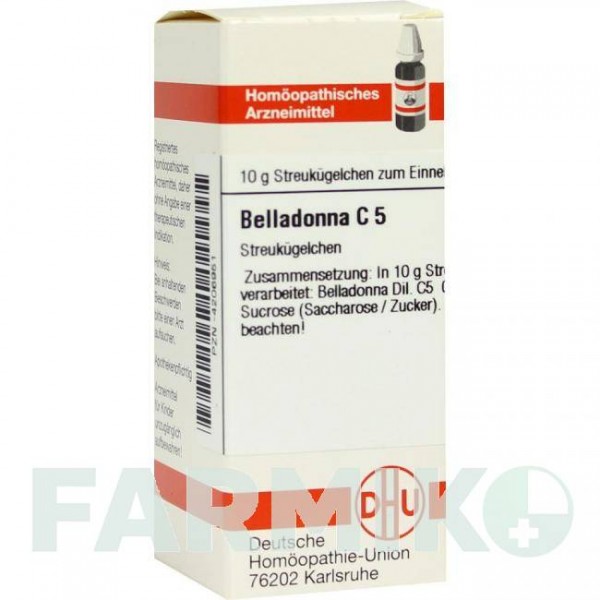 БЕЛЛАДОННА (BELLADONNA) C 5 глобули 10 г - Гомеопатия DHU