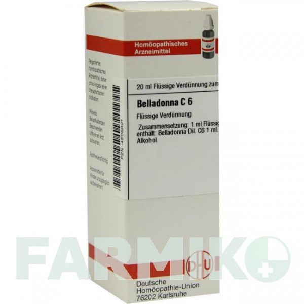 БЕЛЛАДОННА (BELLADONNA) C 6 раствор 20 мл - Гомеопатия DHU