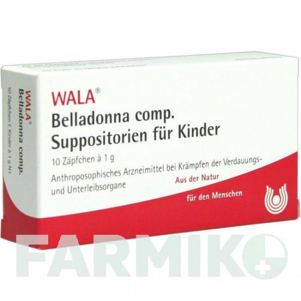 БЕЛЛАДОННА КОМП (BELLADONNA COMP) детские суппозитории 10x1 г - Гомеопатия WALA HEILMITTEL