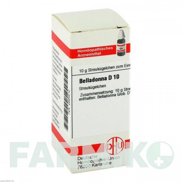 БЕЛЛАДОННА (BELLADONNA) D 10 глобули 10 г - Гомеопатия DHU