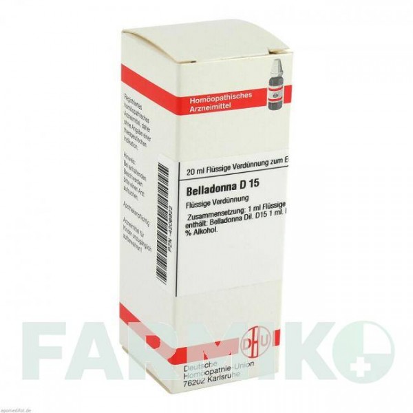 БЕЛЛАДОННА (BELLADONNA) D 15 раствор 20 мл - Гомеопатия DHU