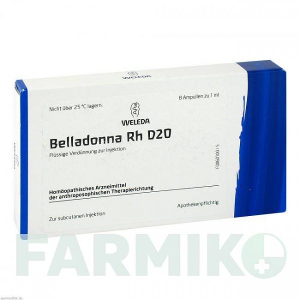 БЕЛЛАДОННА (BELLADONNA) D 20 ампулы 8x1 мл - Гомеопатия WELEDA