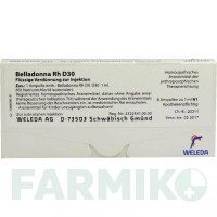 БЕЛЛАДОННА (BELLADONNA) D 30 ампулы 8x1 мл - Гомеопатия WELEDA