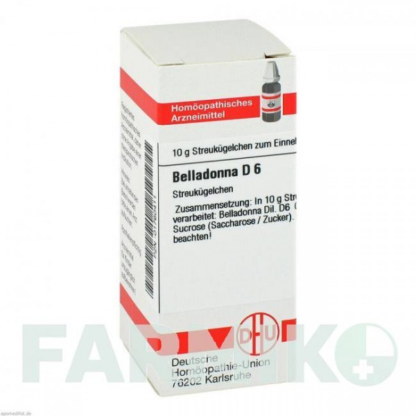 БЕЛЛАДОННА (BELLADONNA) D 6 глобули 10 г - Гомеопатия DHU