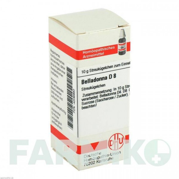 БЕЛЛАДОННА (BELLADONNA) D 8 глобули 10 г - Гомеопатия DHU