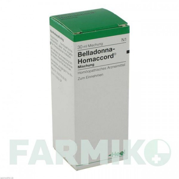 БЕЛЛАДОННА ХОМАККОРД (BELLADONNA HOMACCORD) капли 30 мл - Гомеопатия BIOLOGISCHE HEILMITTEL HEEL