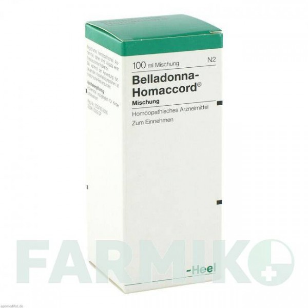 БЕЛЛАДОННА ХОМАККОРД (BELLADONNA HOMACCORD) капли 100 мл - Гомеопатия BIOLOGISCHE HEILMITTEL HEEL