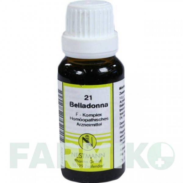 БЕЛЛАДОННА (BELLADONNA) раствор 20 мл - Гомеопатия NESTMANN PHARMA