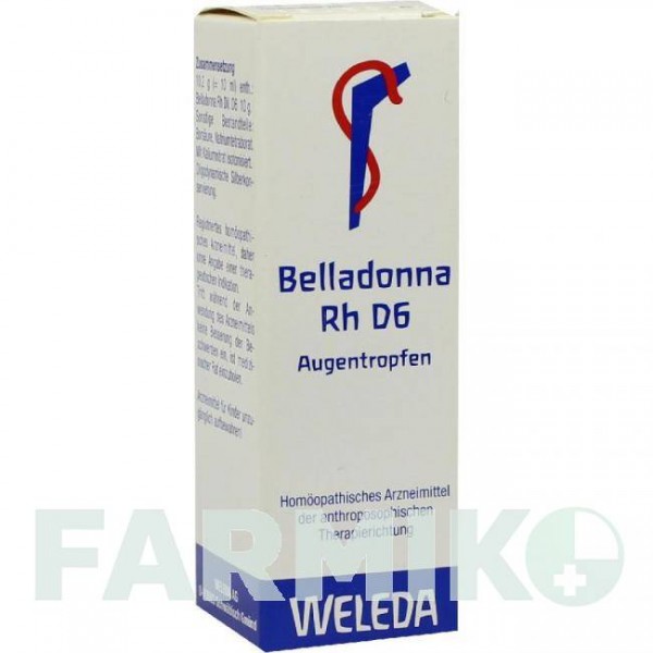 БЕЛАДОНА ПЛАНТА (BELLADONNA PLANTA) D 6 очні краплі 10 мл - Гомеопатія WELEDA