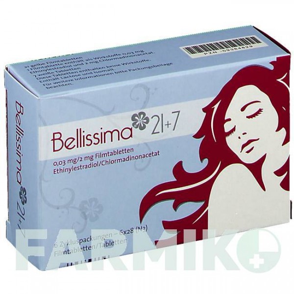 БЕЛЛИСИМА (BELLISSIMA) таблетки 6x28 шт - Хлормадинон, Этинилэстрадиол MEDA PHARMA