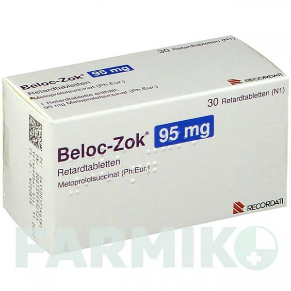 БЕЛОК (BELOC) 95 мг таблетки 30 шт - Метопролол RECORDATI
