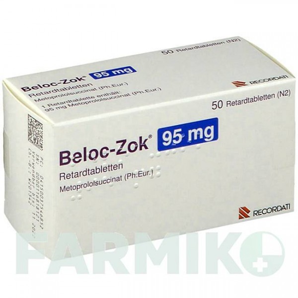 БЕЛОК (BELOC) 95 мг таблетки 50 шт - Метопролол RECORDATI