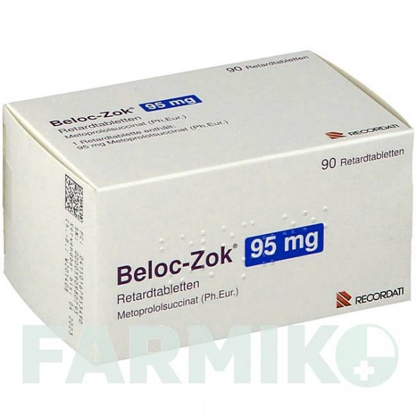 БЕЛОК (BELOC) 95 мг таблетки 90 шт - Метопролол RECORDATI