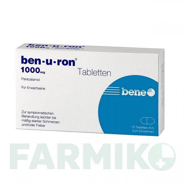 БЕН (BEN) 1000 мг таблетки 10 шт - Парацетамол BENE