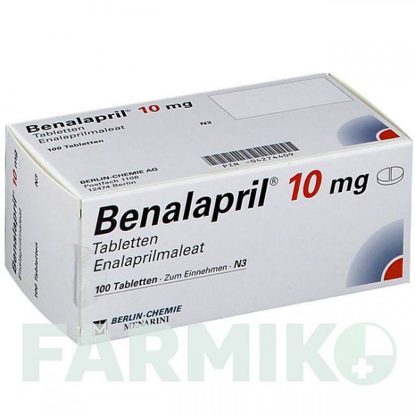 БЕНАЛАПРИЛ (BENALAPRIL) 10 мг таблетки 100 шт - Эналаприл BERLIN-CHEMIE