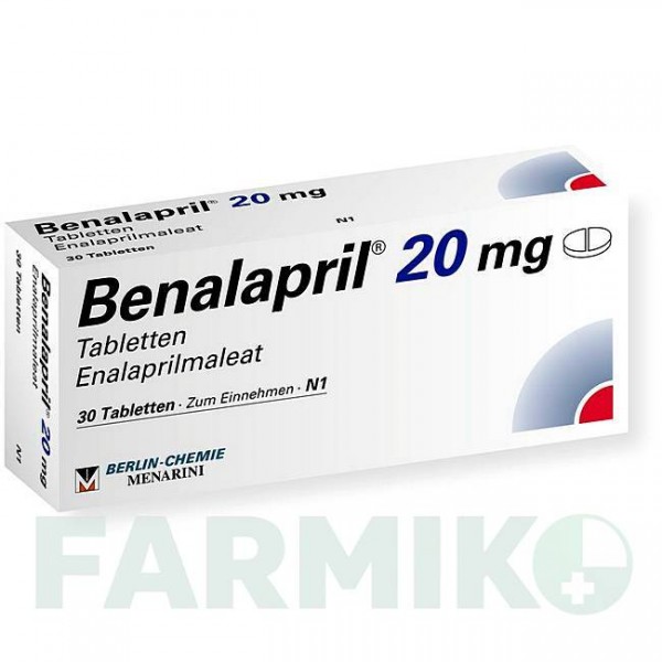 БЕНАЛАПРИЛ (BENALAPRIL) 20 мг таблетки 30 шт - Еналаприл BERLIN-CHEMIE
