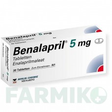 БЕНАЛАПРИЛ (BENALAPRIL) 5 мг таблетки 30 шт - Еналаприл BERLIN-CHEMIE