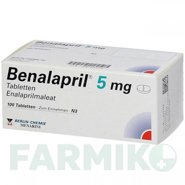 БЕНАЛАПРИЛ (BENALAPRIL) 5 мг таблетки 100 шт - Эналаприл BERLIN-CHEMIE