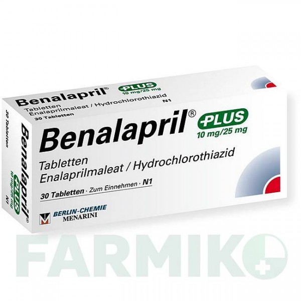 БЕНАЛАПРИЛ (BENALAPRIL) таблетки 30 шт - Еналаприл, Гідрохлоротіазид BERLIN-CHEMIE