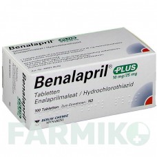 БЕНАЛАПРИЛ (BENALAPRIL) таблетки 100 шт - Еналаприл, Гідрохлоротіазид BERLIN-CHEMIE