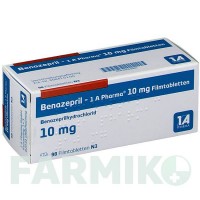 БЕНАЗЕПРИЛ (BENAZEPRIL) 10 мг таблетки 98 шт - Беназеприл 1 A PHARMA