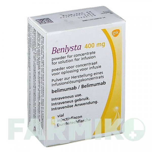 БЕНЛИСТА (BENLYSTA) 400 мг порошок 1 шт - Белимумаб GLAXOSMITHKLINE