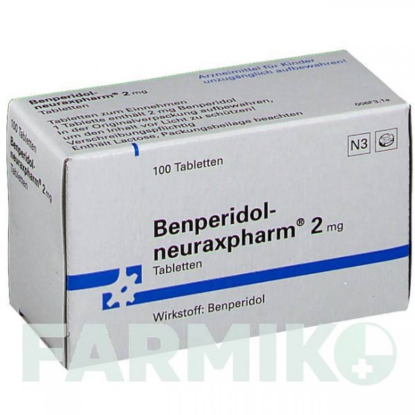 БЕНПЕРИДОЛ (BENPERIDOL) 2 мг таблетки 20 шт - Бенперидол NEURAXPHARM