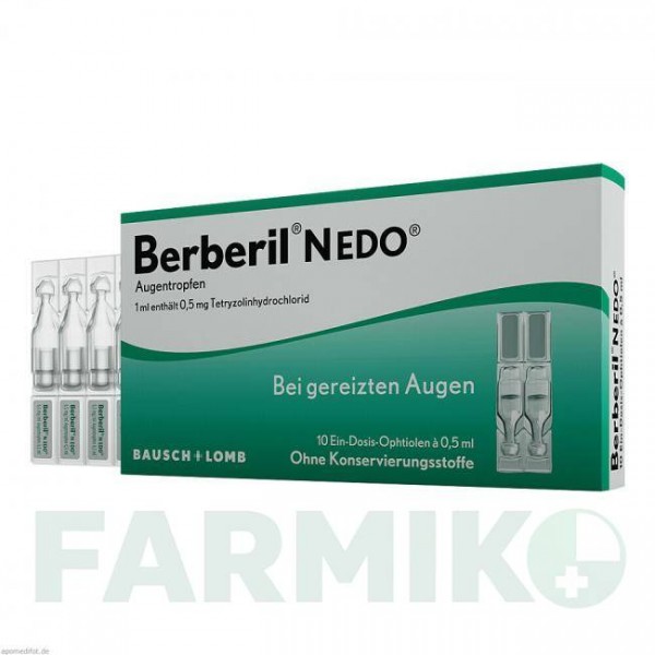 БЕРБЕРИЛ (BERBERIL) краплі 10x0,5 мл - Тетризолін DR.GERHARD MANN