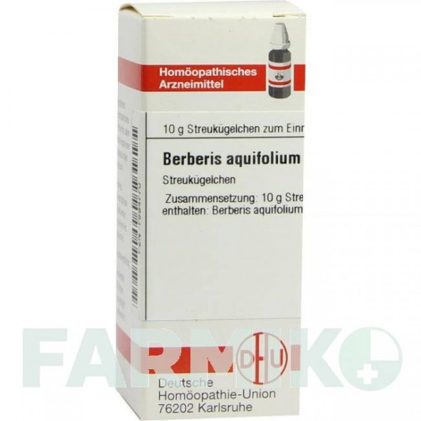 БЕРБЕРИС АКВИФОЛИУМ (BERBERIS AQUIFOLIUM) D 4 глобули 10 г - Гомеопатия DHU