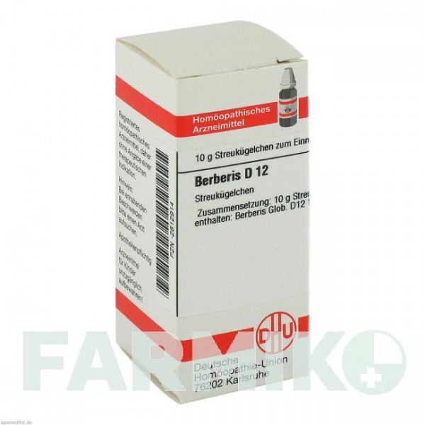 БЕРБЕРИС (BERBERIS) D 12 глобули 10 г - Гомеопатия DHU