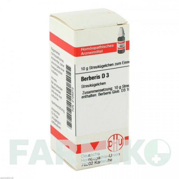 БЕРБЕРИС (BERBERIS) D 3 глобули 10 г - Гомеопатия DHU